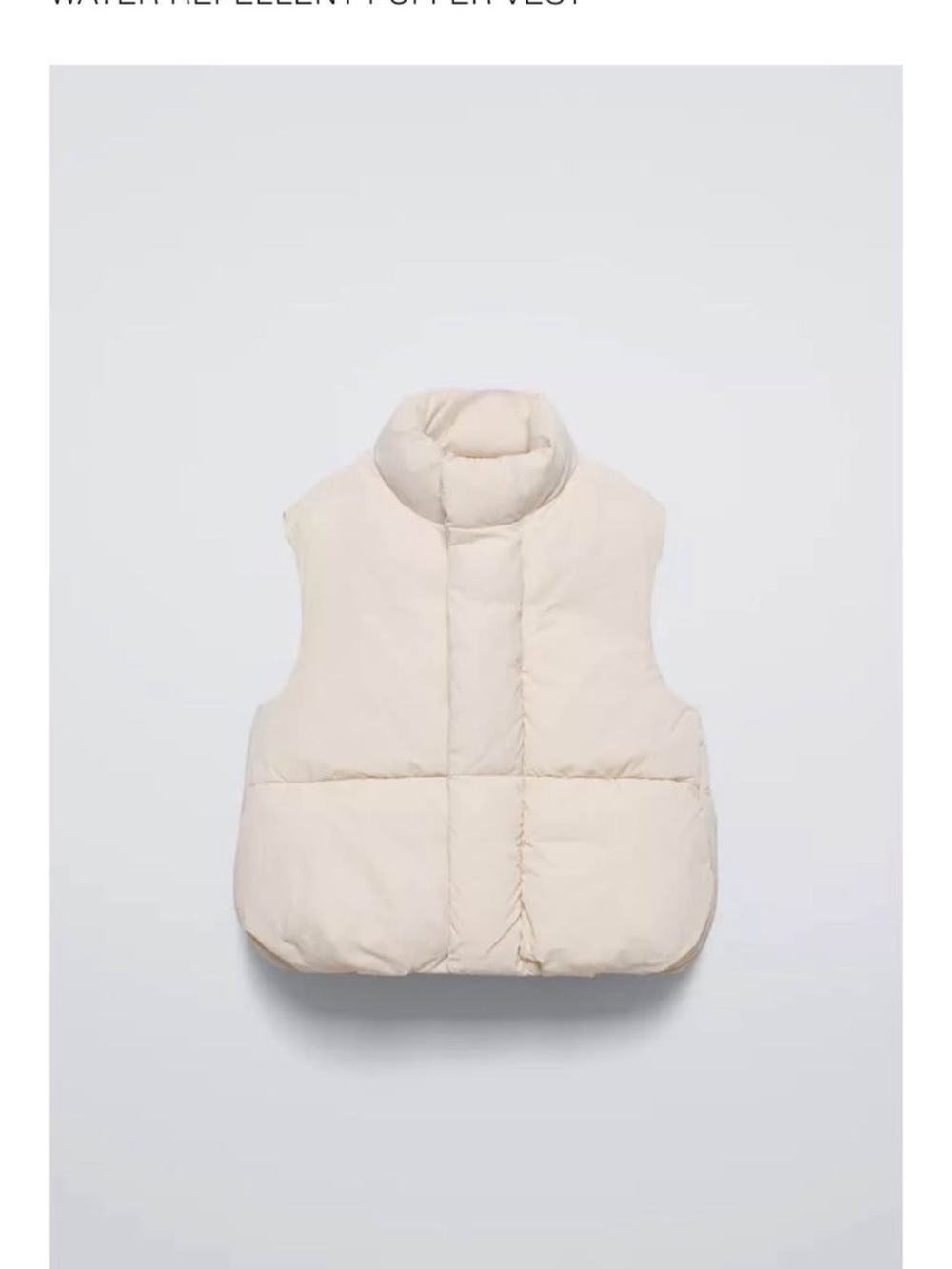 Zara Cream Puffer Vest for Kids